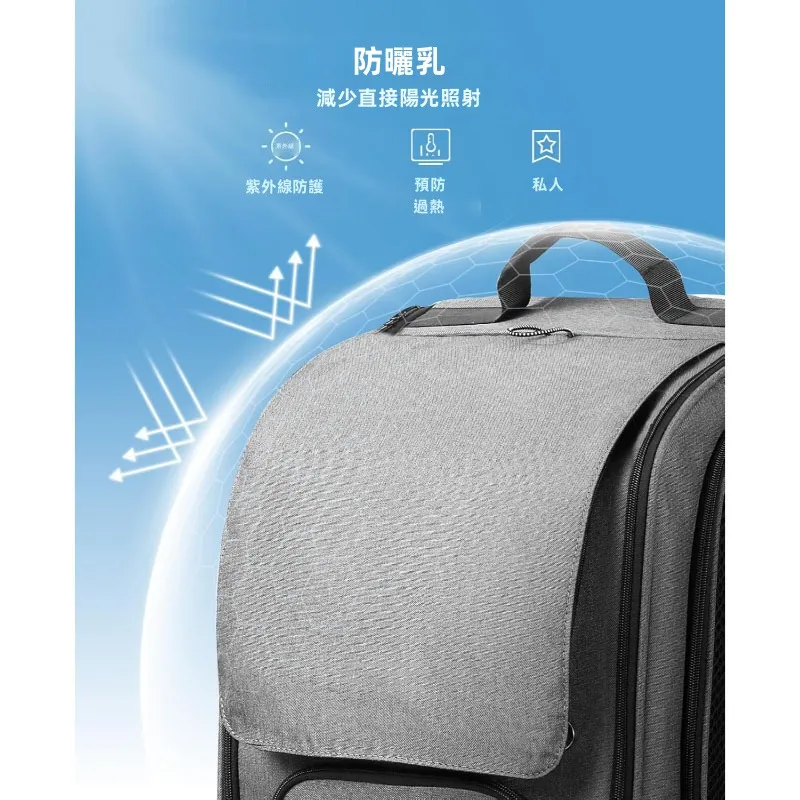 鋼架半球視窗背包貓袋