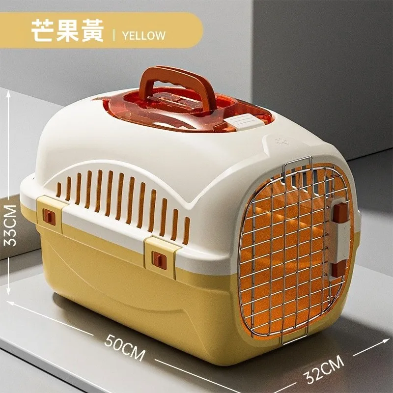 天窗硬殼航空箱－貓爪款-有天窗黃色