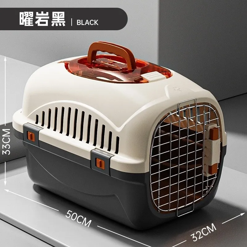 天窗硬殼航空箱－貓爪款-有天窗黑色